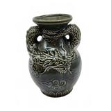Ceramic Vase with Dragon Relief