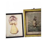 2 Framed Prints With Women by Different Artists