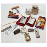 Hand Warmers, Lighters, Harmonica, Tools