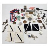 Lot Medals Pins Jewelry Coins Keychain