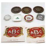 Ashtrays and Acton's ABC Cigars Cards