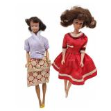 Two Fashion Dolls With Stands