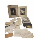 Photographs With Family Papers and Ephemera