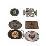 6 Assorted Belt Buckles