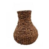 Handwoven Reed Basket Vase