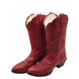 Ariat Red Leather Cowboy Boots Size 6M