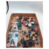 Action Figures with Spider-Man and Batman