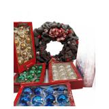 Christmas Wreath with Ornaments Multiple Colors