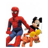 Spider-Man, Mickey Mouse, Tigger Plush Toys