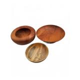 Three Wood Turned Bowls