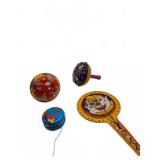 Tin Noisemakers and Globe Yo-Yo Lot
