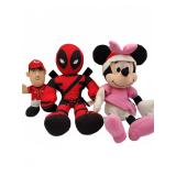 Deadpool, Minnie Mouse, and Cincinnati Reds Plush