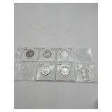 1976 Bicentennial Quarters 6 Coins Clad and Silver
