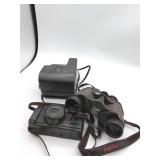 Polaroid Camera, Pentax Binoculars, Film Camera