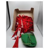 10 Seconds Red 45' Laces and Green Pouch