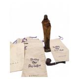 Monat Bags, Native Style Figurine, Smoking Pipe