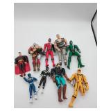 Action Figures with Power Rangers and Superman