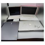 Acer Laptop and 2 MacBook Laptops
