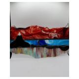 Stained Glass Hanging Panel with Abstract Pattern
