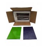 Stained Glass Panels in Green and Purple