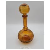 Empoli Amber Glass Decanter with Stopper