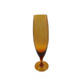 Empoli Amber Optic Ribbed Vase