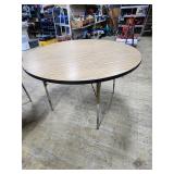 Round Laminate Table with Metal Legs
