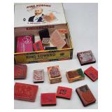 King Edward Box With Rubber Stamps
