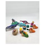 Dinosaur Figures and Fraggle Rock Toy Cars