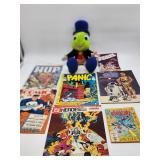 Comics Lot With Jiminy Cricket Plush