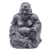 Black Laughing Buddha Resin Figurine