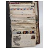 Album with Vintage Postcards and First Day Covers