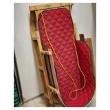 L.L.Bean Wooden Sled with Quilted Pad