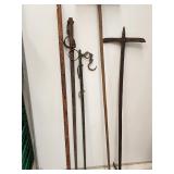 Chinese Wooden Shackles and Restraint Pole Lot