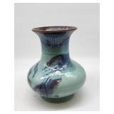 Blue Glazed Ceramic Vase