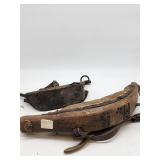 Wood and Leather Horse Yokes with Metal Fittings