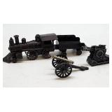 Cast Iron Train and Cannons