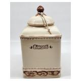 Ceramic Biscotti Jar with Lid