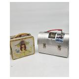 Two Metal Lunchboxes Kansas City Chiefs and Girl