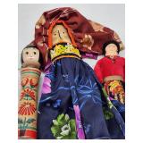 Kokeshi Doll and Handmade Navajo Dolls