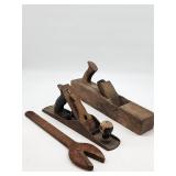 Stanley Hand Plane With Wood Plane And Wrench
