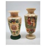 Ceramic Vases with Pastoral Scenes