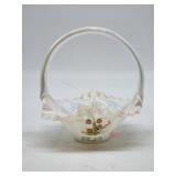 Fenton Glass Basket Hand Painted