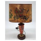 Asian Style Table Lamp with Painted Shade