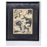 Abstract Black and White Framed Art Print