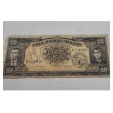 1949 Philippine 20 Peso Note Central Bank