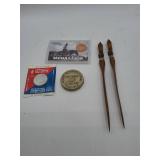 Medallions With Wooden Carved Sticks