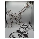 Wrought Iron Wall Art Pair