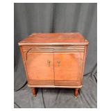 Wood Record Cabinet with Double Doors