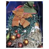 Christmas Ornaments, Lights, Santa Hat